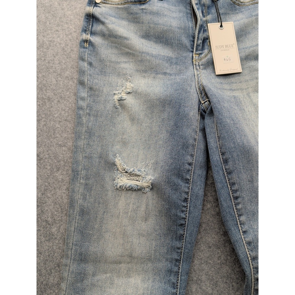 NWT Women's Judy Blue Bell Bottom Jeans Distressed High Rise size 1/25 - Picture 9 of 16
